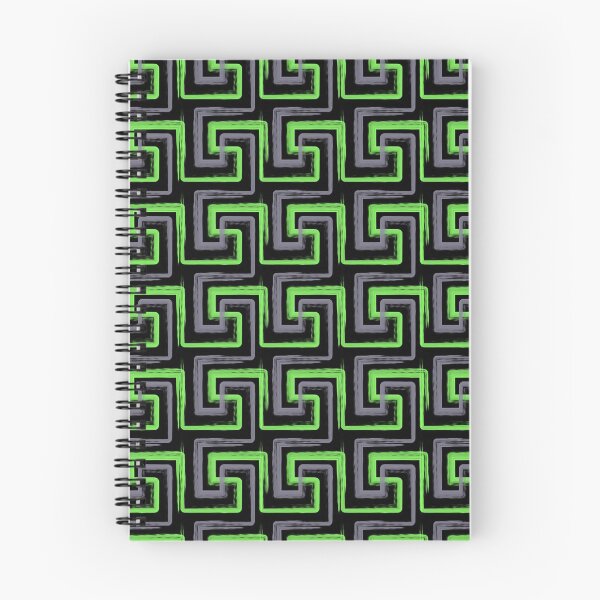 Item preview, Green and Black Geometric Pattern, Lines and Squares designed and sold by Kendall Anderson.