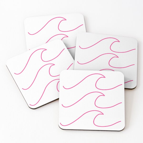 Item preview, hot pink waves designed and sold by stickersbyg.