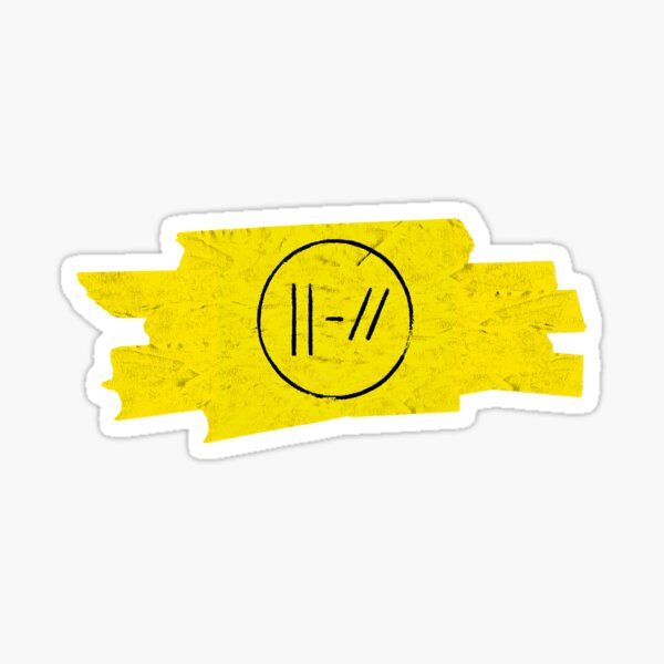 Trench Era Logo with yellow stripes Twenty Øne Piløts Sticker