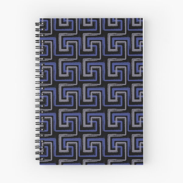 Item preview, Blue and Black Geometric Pattern, Lines and Squares designed and sold by Kendall Anderson.