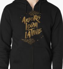the trees speak latin Zipped Hoodie