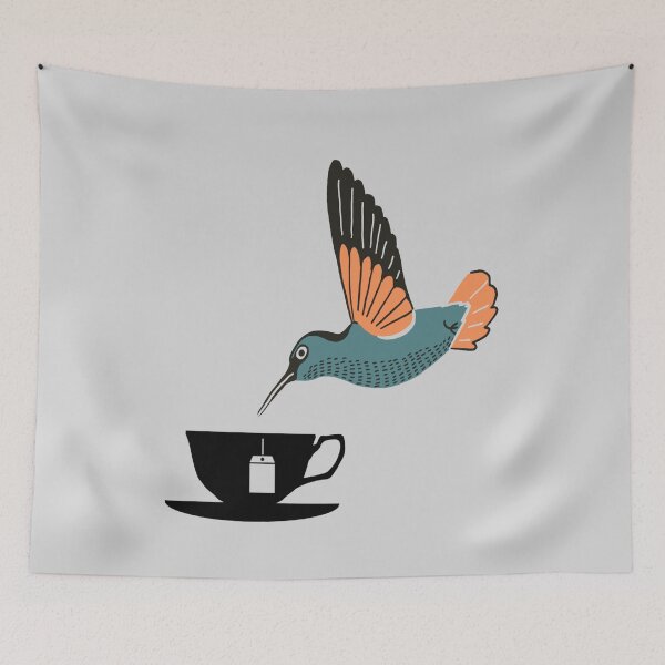 Item preview, Bird Drinking Tea designed and sold by NineVi.