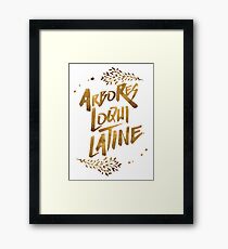 the trees speak latin Framed Print