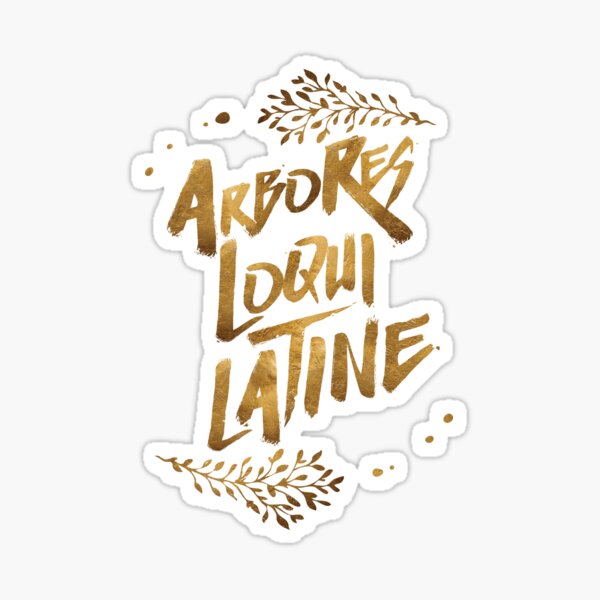 the trees speak latin Sticker