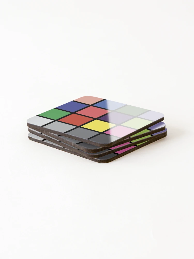 Thumbnail 4 of 5, Coasters (Set of 4), Color Rendition Chart designed and sold by ortegasg.