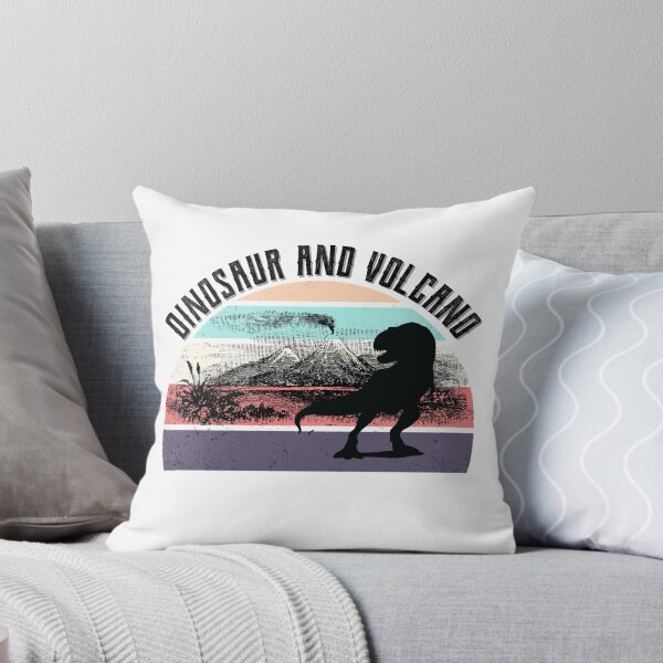 Item preview, Retro dinosaur and volcano vintage old design designed and sold by DesignsVault.