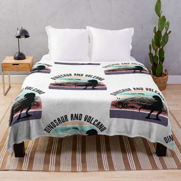 Item preview, Retro dinosaur and volcano vintage old design designed and sold by DesignsVault.