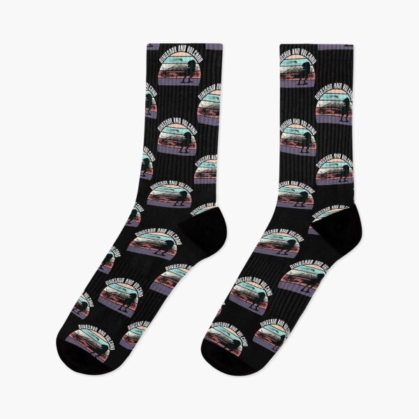 Item preview,  Retro dinosaur and volcano vintage old design designed and sold by DesignsVault.