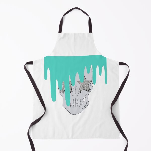 Item preview, teal drippy skull designed and sold by mollsdesignss.