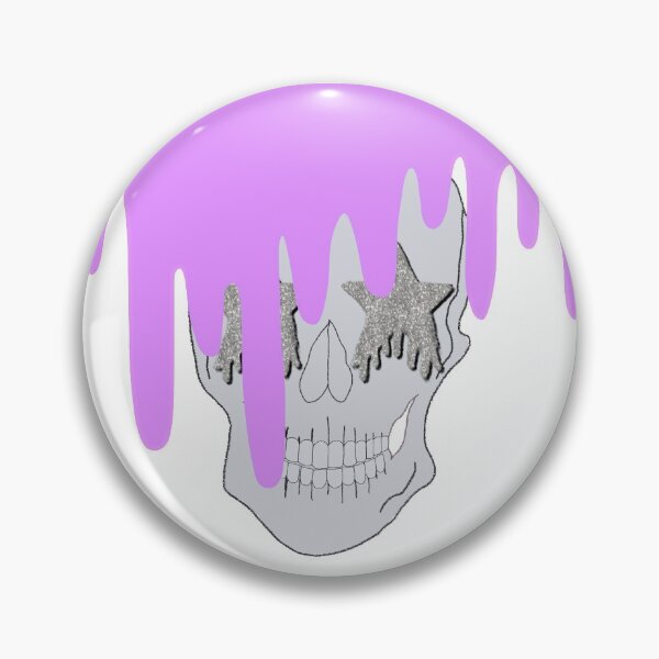 Item preview, purple drippy skull designed and sold by mollsdesignss.