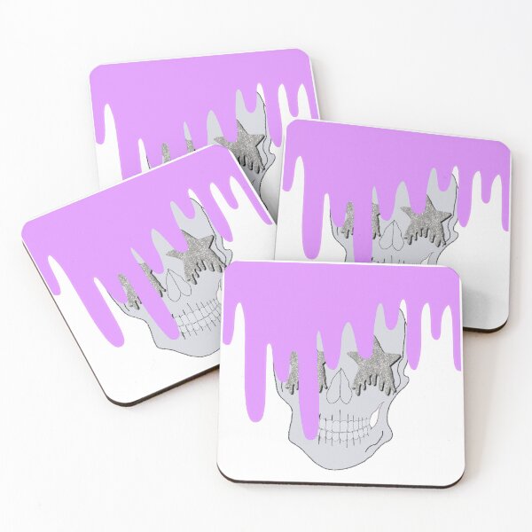 Item preview, purple drippy skull designed and sold by mollsdesignss.