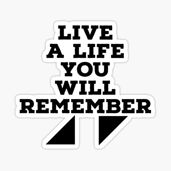 live ストア a life you will remember ステッカー