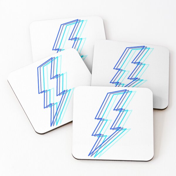 Item preview, blue layered lighting bolt designed and sold by mollsdesignss.