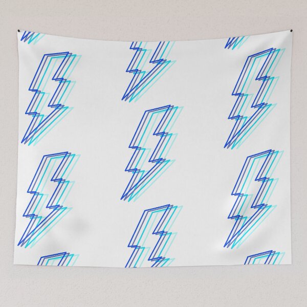 Item preview, blue layered lighting bolt designed and sold by mollsdesignss.
