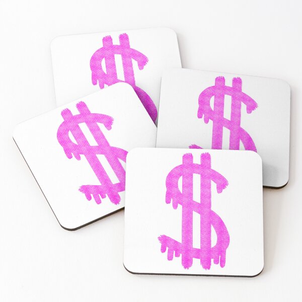 Item preview, pink glittery dollar sign designed and sold by mollsdesignss.
