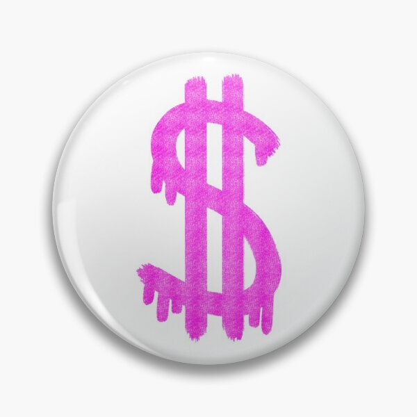 Item preview, pink glittery dollar sign designed and sold by mollsdesignss.