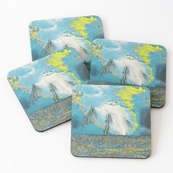 Item preview, GALATHI Green Ocean Lightning designed and sold by Galathi Designs.