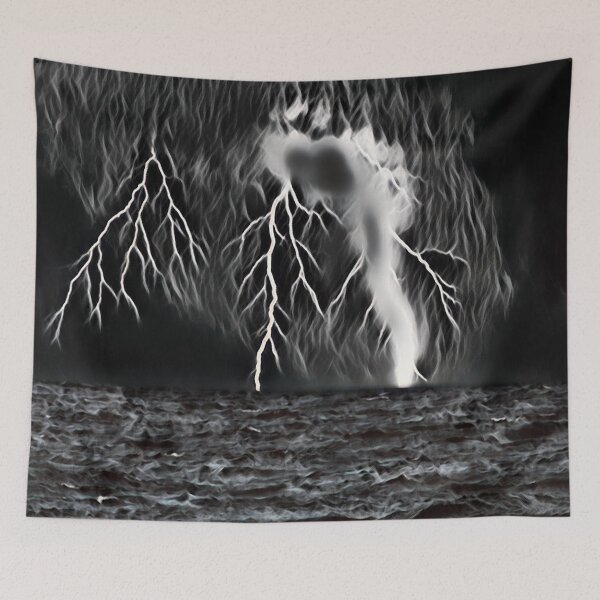 Item preview, GALATHI Black Ocean Lightning designed and sold by Galathi Designs.