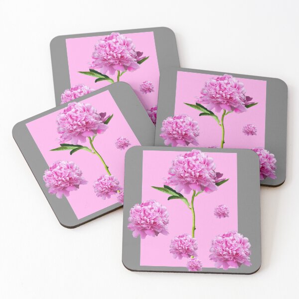 Item preview, CLASSIC PINK-GREY PINK PEONIES FLORAL ART designed and sold by sharlesart.