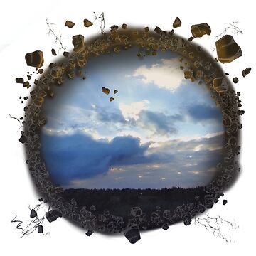 Artwork thumbnail, Cloudy Blue Sky with Rocky Frame by AheraRoses