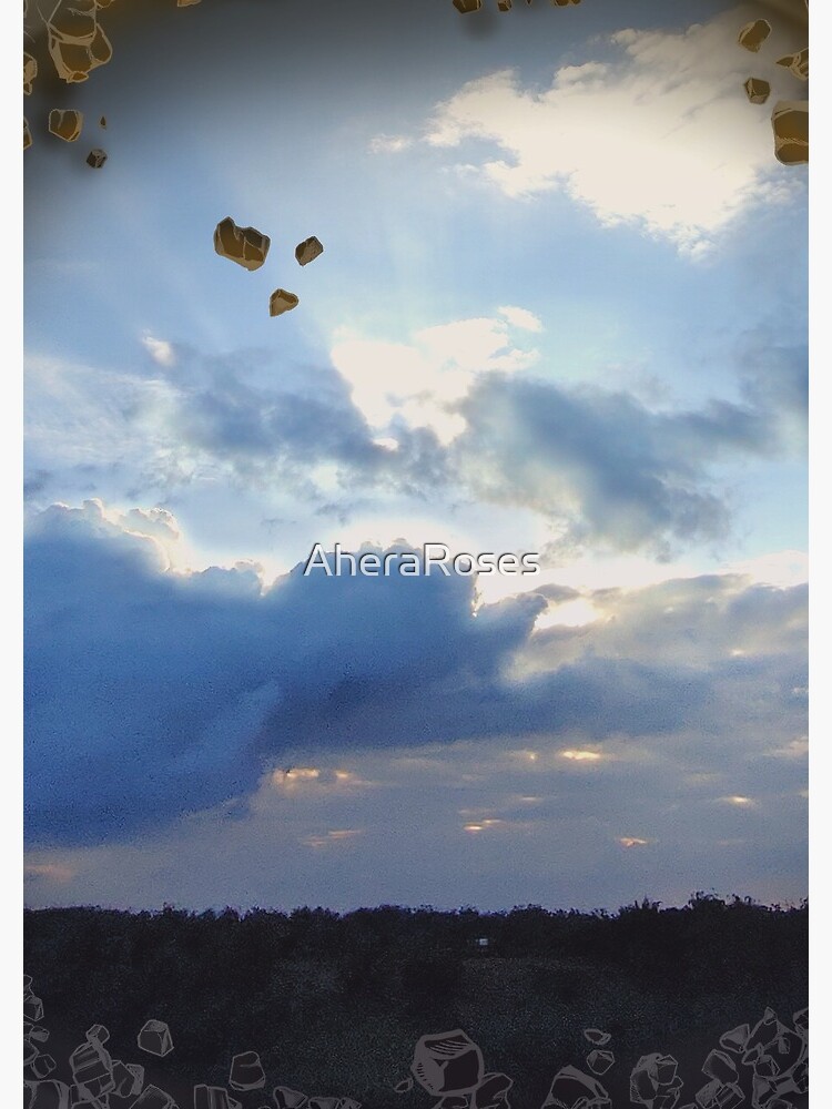Thumbnail 3 of 3, Journal, Cloudy Blue Sky with Rocky Frame designed and sold by AheraRoses.