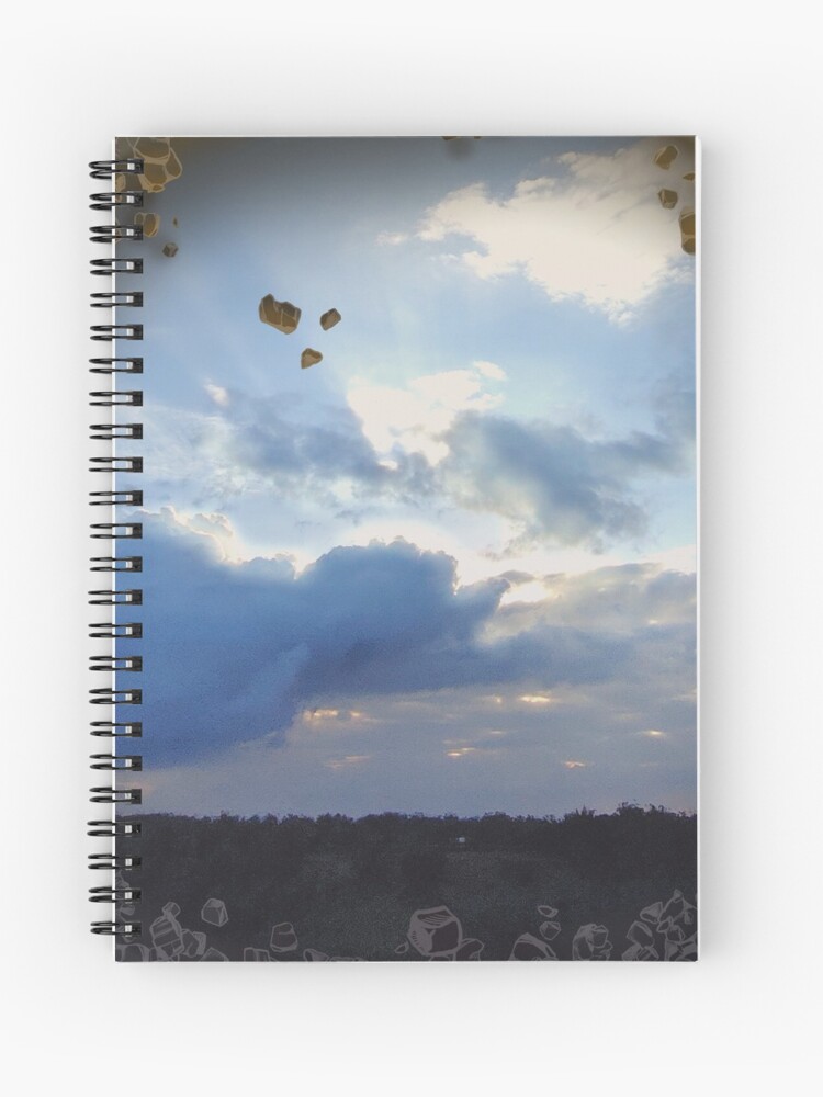 Thumbnail 1 of 3, Journal, Cloudy Blue Sky with Rocky Frame designed and sold by AheraRoses.