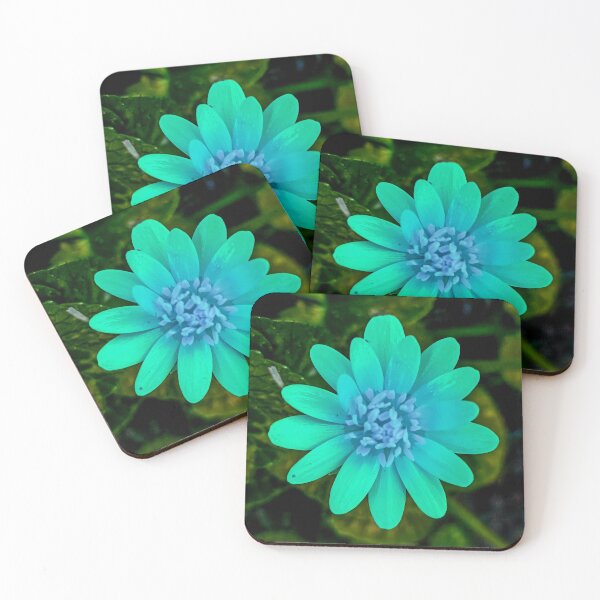 Item preview, Blue flower green background designed and sold by cizito.