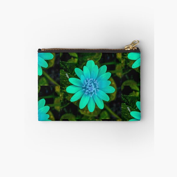 Item preview, Blue flower green background designed and sold by cizito.