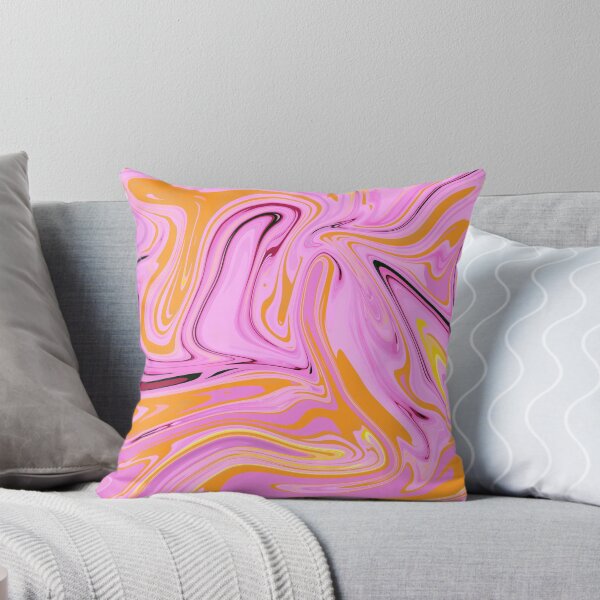 Fruity Marble Throw Pillow