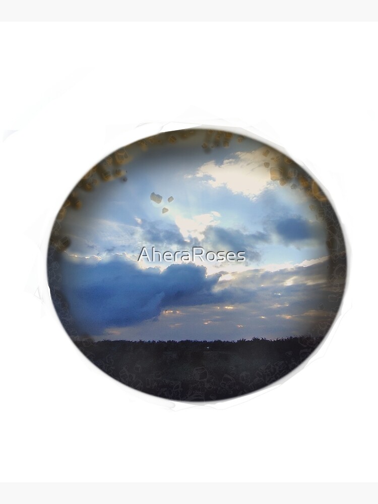 Thumbnail 6 of 6, Apron, Cloudy Blue Sky Orb designed and sold by AheraRoses.