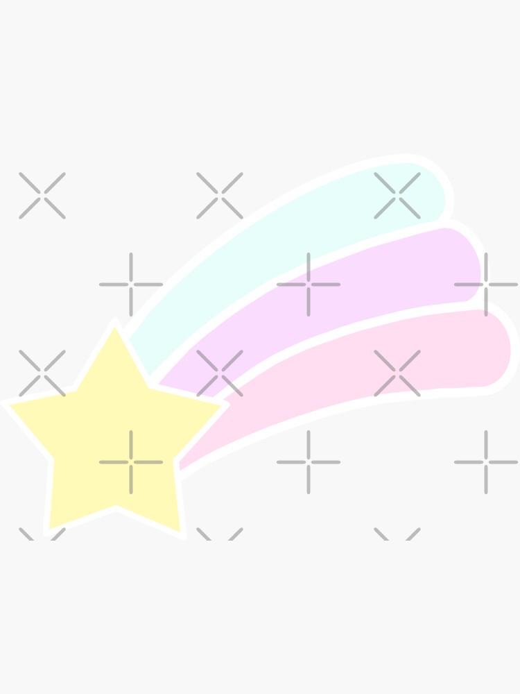 "Pretty pastel shooting star" Sticker for Sale by Kingofmyart