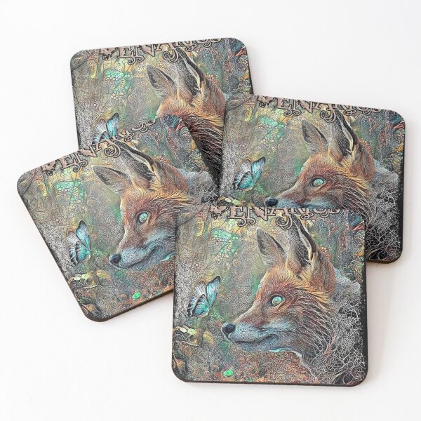 Item preview, Enchanted Fox & His Faithful Butterfly - Denarius designed and sold by LostLegends.