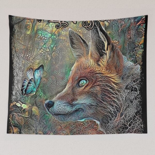 Item preview, Enchanted Fox & His Faithful Butterfly - Denarius designed and sold by LostLegends.