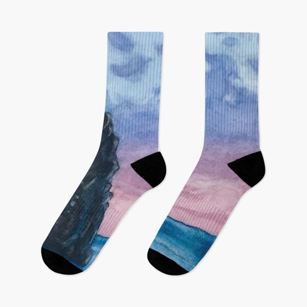Item preview, Cloudy Ocean Sunrise Watercolor Painting  designed and sold by Lady-Lilac.