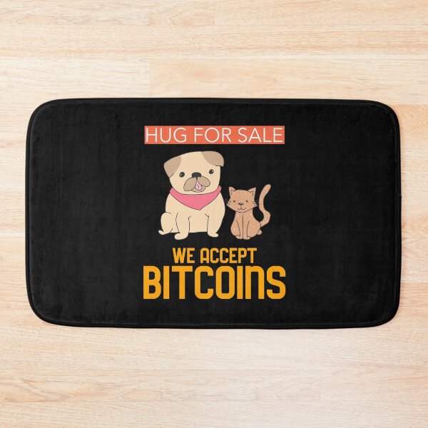 Item preview, Hug For Sale We Accept Bitcoins Dog And Cat designed and sold by DTEH.