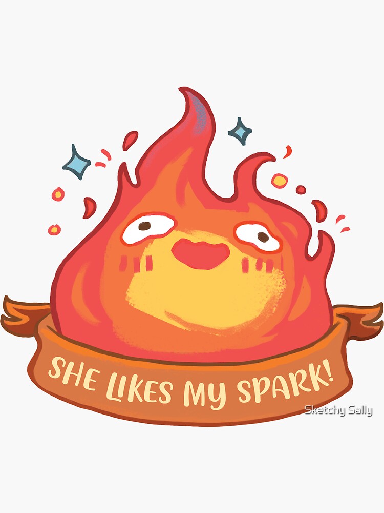 Flame I Like Your Spark Sticker Cute Sticker Anime 