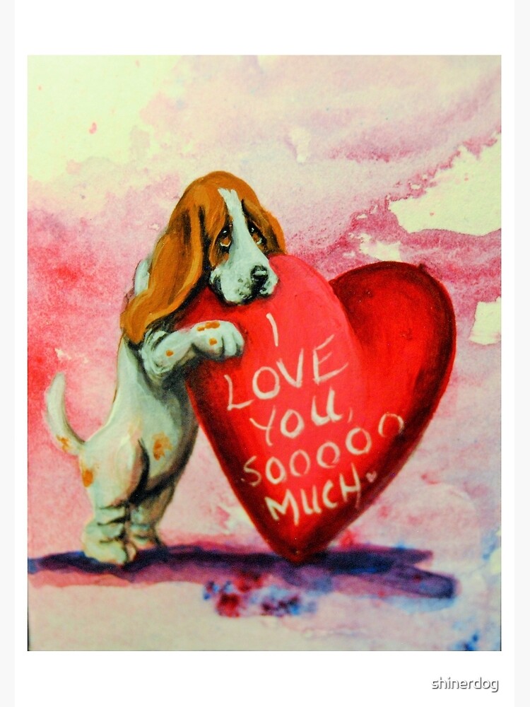 Basset Hound~Dog~~I Love you sooo Much~Valentine Journal