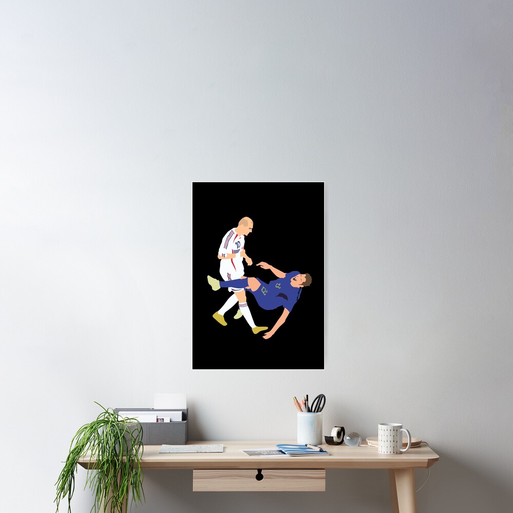 "Zidane Iconic Headbutt Materazzi World Cup 2006" Poster For Sale By ...