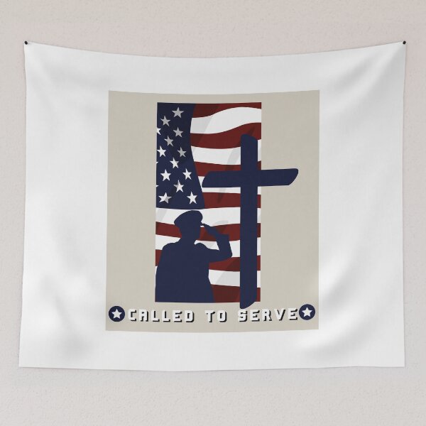 Item preview, Called to Serve Him USA Flag designed and sold by garmentoffaith.
