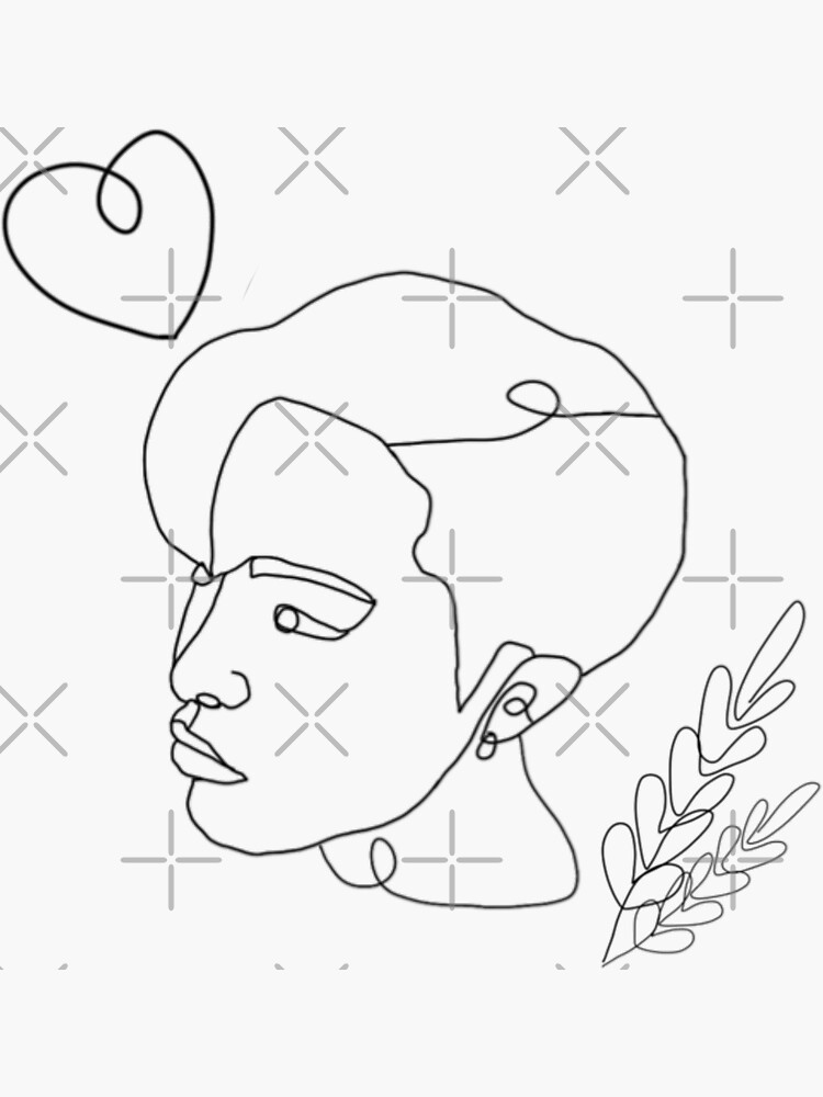 "Jhope of BTS line art " Sticker for Sale by restlesserenity Redbubble