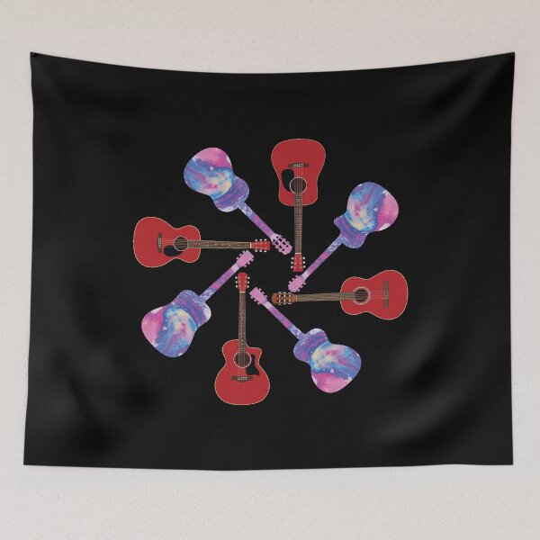 Item preview, Circular Pattern of Red Acoustic Guitars designed and sold by nightsworthy.