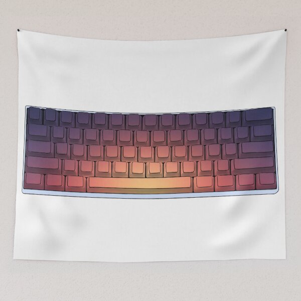 Item preview, Mechanical Keyboard - 60 Sunset designed and sold by froggo tees.