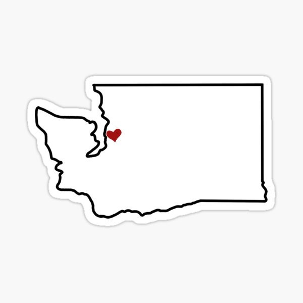 "Seattle Heart in Washington" Sticker for Sale by sunnnysu Redbubble