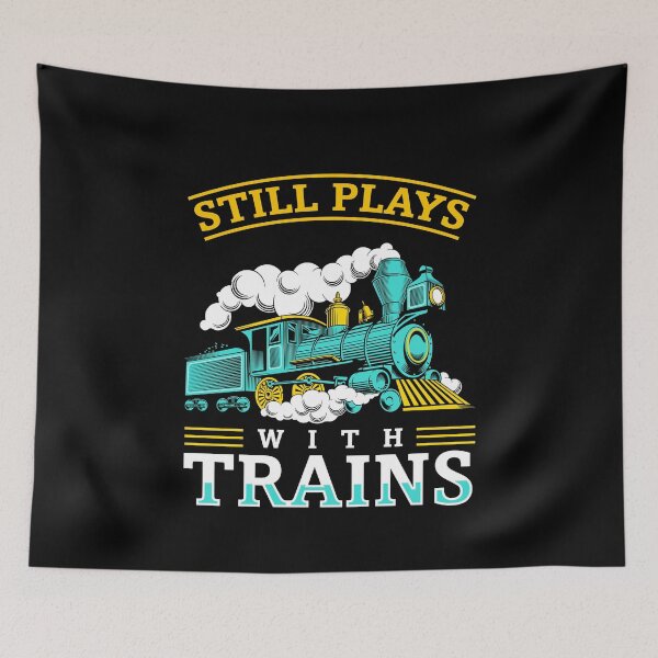 Item preview, Still Plays With Trains Model Railroad designed and sold by MooonTees.