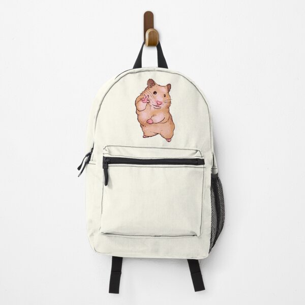 Item preview, I draw peace sign hamster smile for camera / funny animal meme designed and sold by RansRoom.