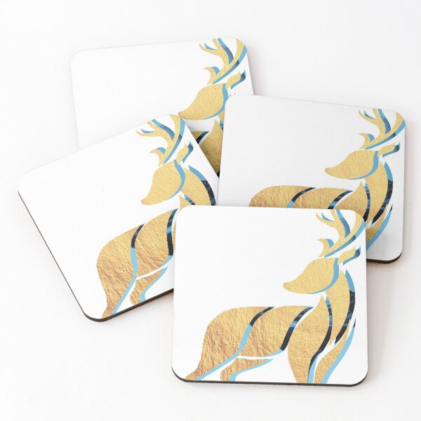 Item preview, golden and double exposure deer  designed and sold by KARTICK DUTTA.
