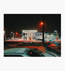 8:26, walking during a blizzard Photographic Print
