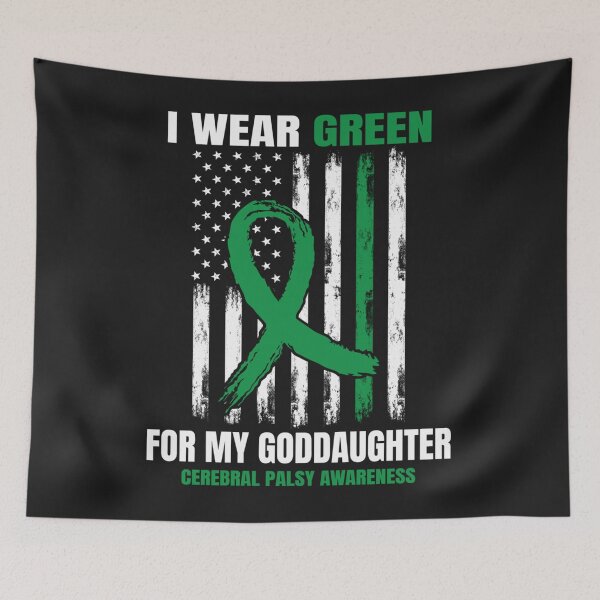 Item preview, Goddaughter Cerebral Palsy Awareness Godmother American Flag Sweatshirt38 designed and sold by emilydor.