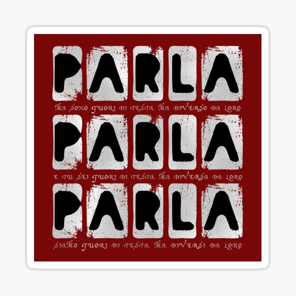 Eurovision 2021- Eurovision song contest - ESC fans - Parla Parla Parla (SR) Sticker
