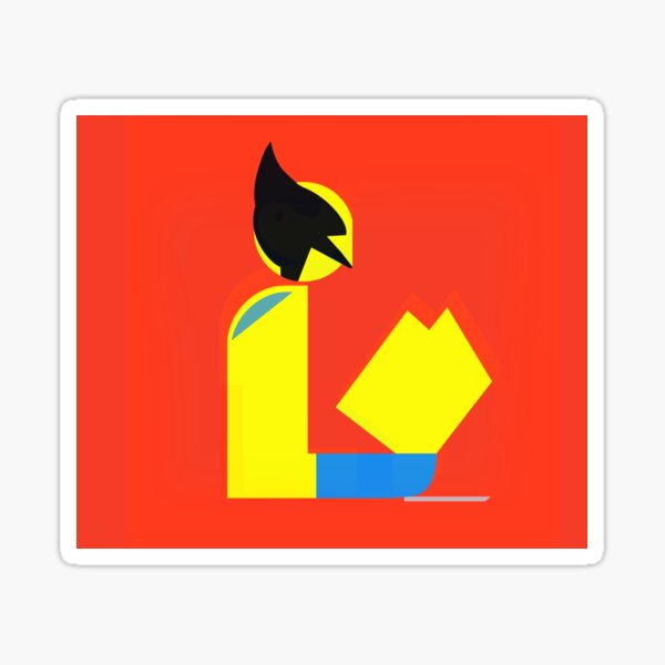 Gentleman Wolvereads Sticker